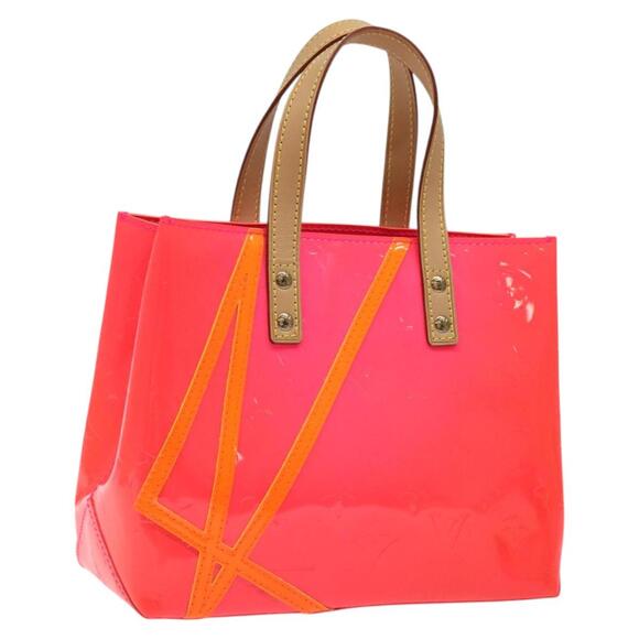 LOUIS VUITTON Monogram Vernis Fluo Reade PM Bag Pink Orange M91903 - Picture 1 of 16